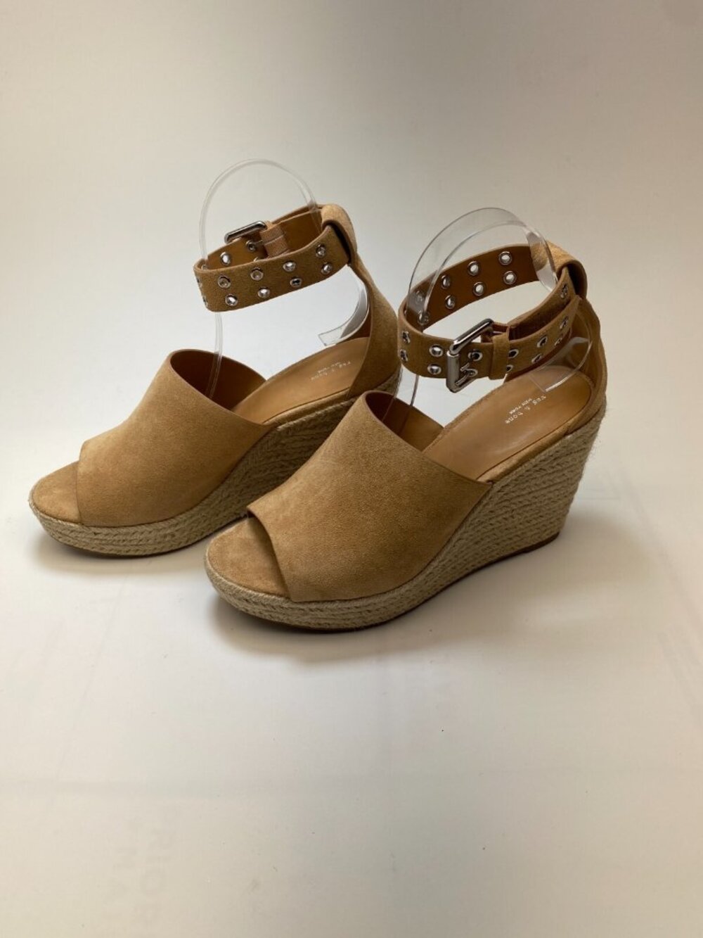 Rag & Bone Womens Anteros Suede Tan Wedge Espadrille Sandals Sz 11